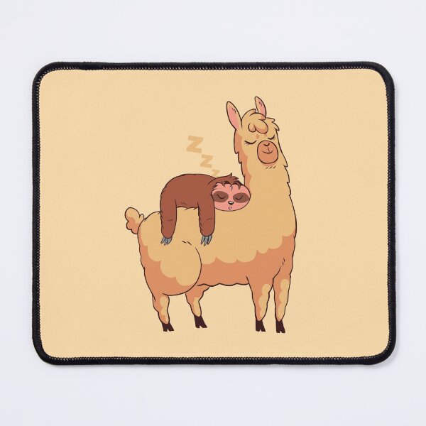 Item preview, Sleepy Sloth Sleeping on Llama designed and sold by Cute and Funny Animal Art Designs.