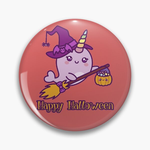 Item preview, Little Witch Narwhal Is Riding A Broom On Halloween designed and sold by finnimoo.