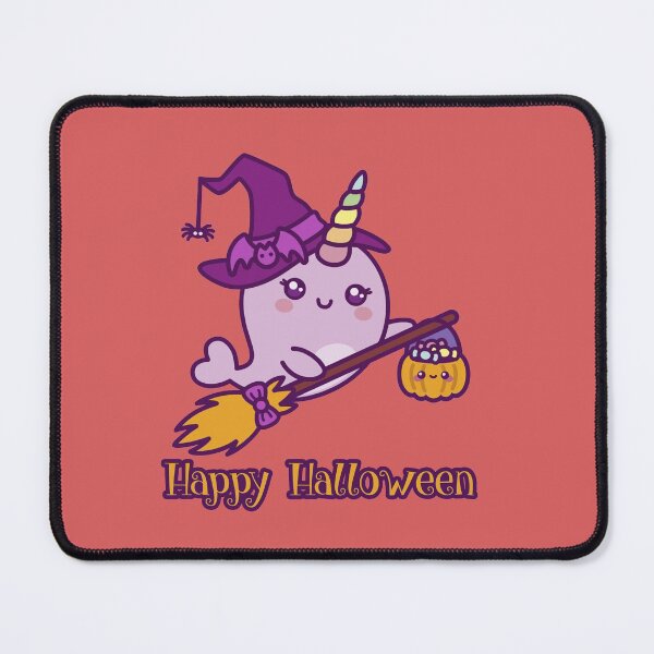 Item preview, Little Witch Narwhal Is Riding A Broom On Halloween designed and sold by finnimoo.