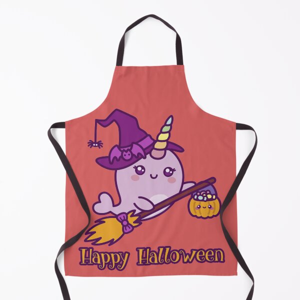 Item preview, Little Witch Narwhal Is Riding A Broom On Halloween designed and sold by finnimoo.