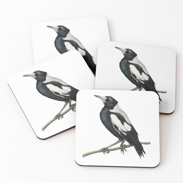 Item preview, The Australian Magpie, Collingwood's iconic bird - drawing  designed and sold by RachaelCurryArt.