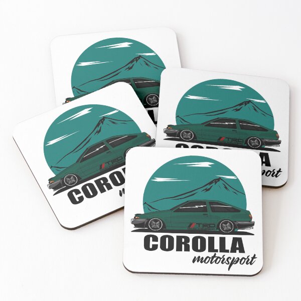 Item preview, Green Toyota Corolla Classic Car Japanese Sports JDM Cars designed and sold by anjanaartz.