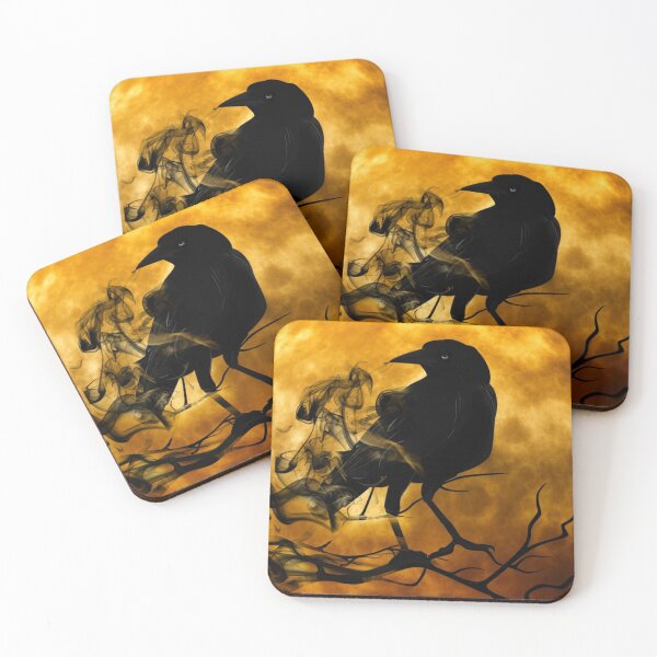 Item preview, Crow in front of a Halloween Moon designed and sold by Arbrew.