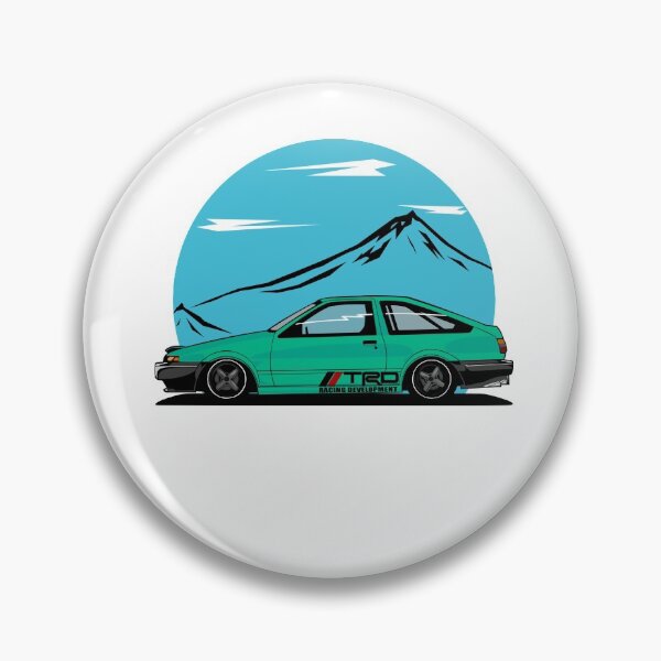 Artikelvorschau, Blauer klassischer Toyota Corolla-Sportwagen-Entwurf für JDM Cars-Liebhaber entworfen und verkauft von anjanaartz.