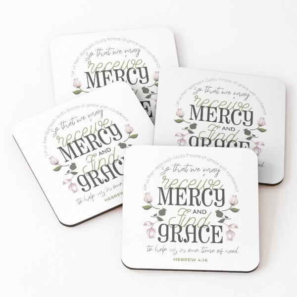 Item preview, Hebrew 4:16 with floral Quotes and Pattern White Ver II designed and sold by FlinArt.