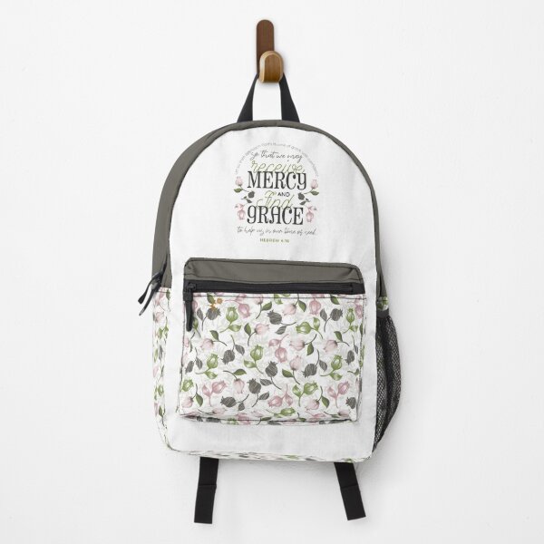 Item preview, Hebrew 4:16 with floral Quotes and Pattern White Ver II designed and sold by FlinArt.