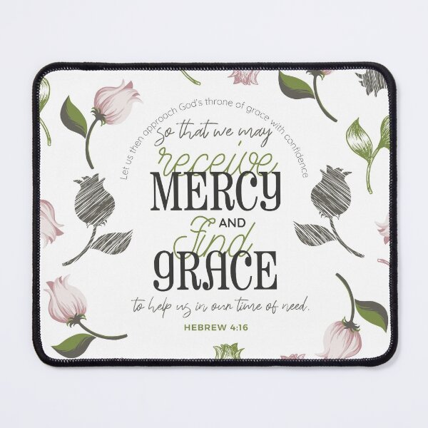 Item preview, Hebrew 4:16 with floral Quotes and Pattern White Ver II designed and sold by FlinArt.