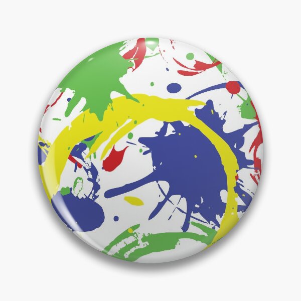 Item preview, Paint Splatter Pattern in Red, Yellow, Blue and Green on White designed and sold by Karen McFarland.