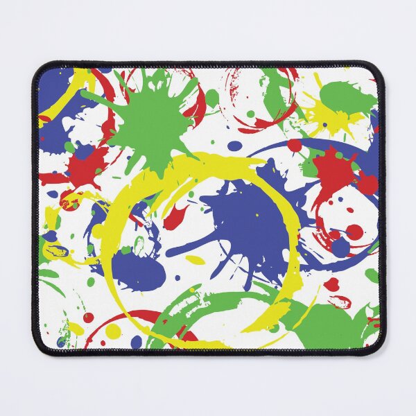 Item preview, Paint Splatter Pattern in Red, Yellow, Blue and Green on White designed and sold by Karen McFarland.