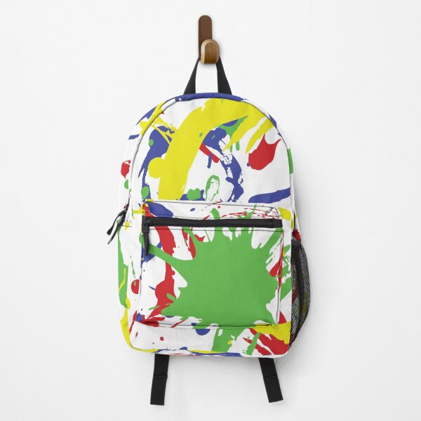 Item preview, Paint Splatter Pattern in Red, Yellow, Blue and Green on White designed and sold by Karen McFarland.