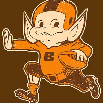 Cleveland Browns Brownie Angry Elf Short Sleeve Brown T-Shirt XL