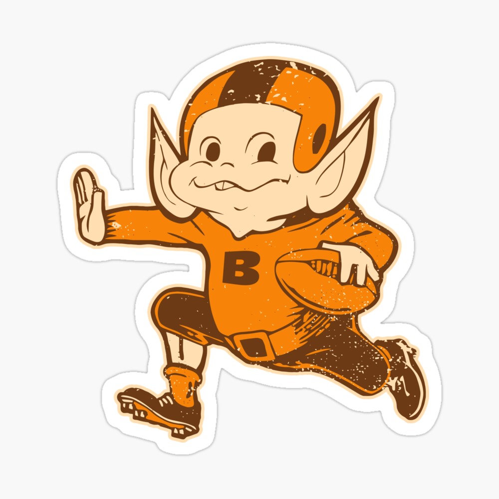 Cleveland Browns Brownie Elf Poster Art Print Notecards -   Hong Kong