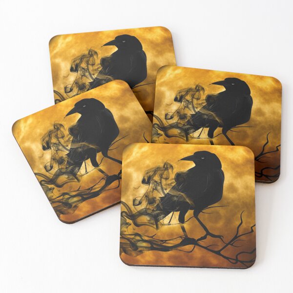 Item preview, Crow in front of a Halloween Moon designed and sold by Arbrew.
