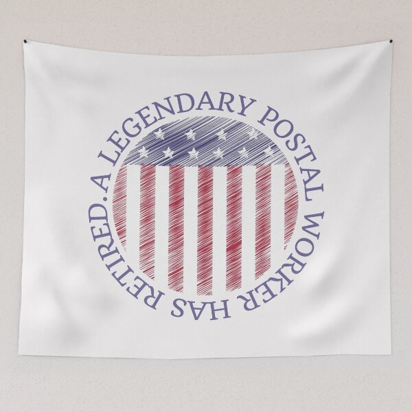 Item preview, A legendary postal worker has retired, American flag design designed and sold by Auntieck.