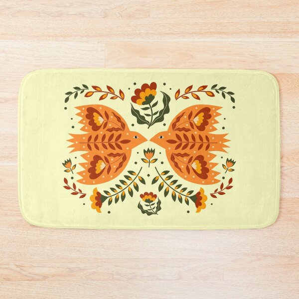 Item preview, Folk Art Birds in Fall Colours designed and sold by TwylaRaeDesigns.
