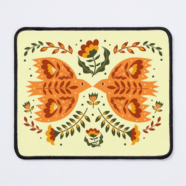 Item preview, Folk Art Birds in Fall Colours designed and sold by TwylaRaeDesigns.