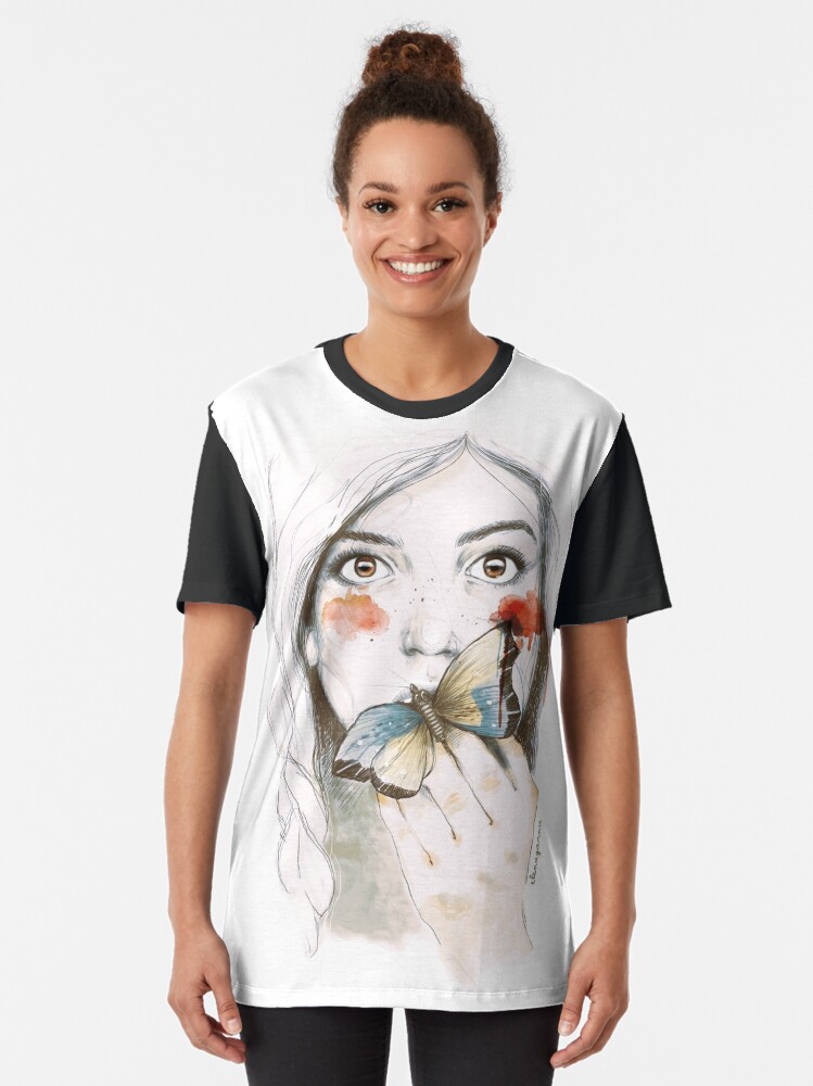 Vista alternativa de Camiseta gráfica ESTOMAGO DE MARIPOSAS