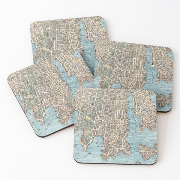 Item preview, 1902 Vintage Bird's-eye View Map of Sydney, Australia designed and sold by Gin  Neko.