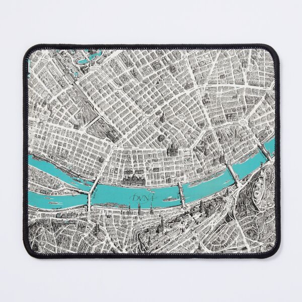 Item preview, Vintage Perspective Map of Budapest, Hungary designed and sold by Gin  Neko.
