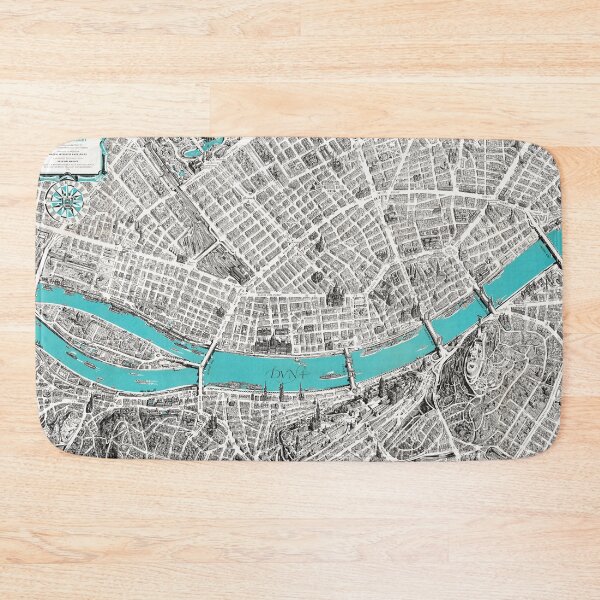 Item preview, Vintage Perspective Map of Budapest, Hungary designed and sold by Gin  Neko.