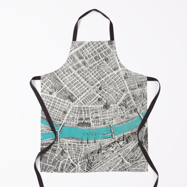 Item preview, Vintage Perspective Map of Budapest, Hungary designed and sold by Gin  Neko.
