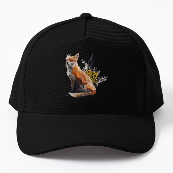 Fox + Flowers Baseball Cap