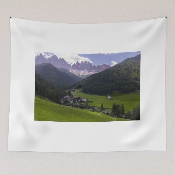 Item preview, Val di Funes Ranui Church Panorama in Italy Dolomites designed and sold by nbrandsberg.
