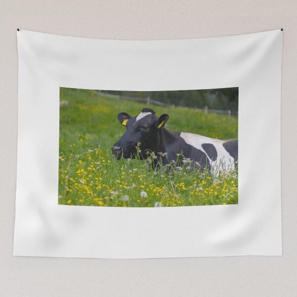 Item preview, Contented Dolomite Cow in Wildflowers designed and sold by nbrandsberg.