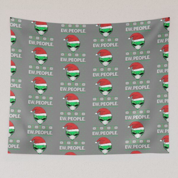 Item preview, Alien Face Mask Ew People Ugly Christmas Ufo designed and sold by DyanStoy.