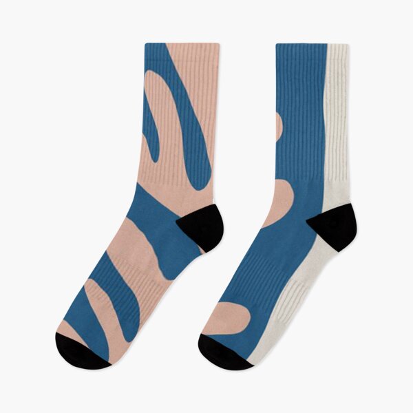 Item preview, Matisse cut out pink leaf on blue designed and sold by lymangreence.