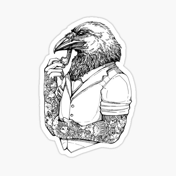The Crow Man Sticker