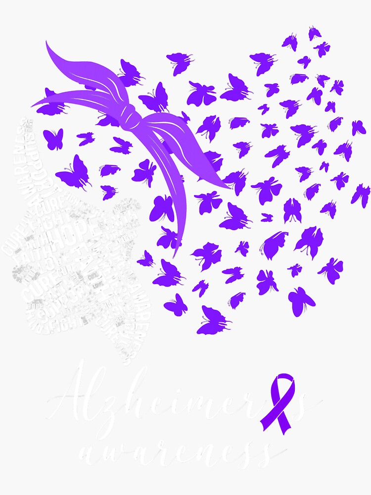 Alzheimer's Awareness Shirt Alzheimers Purple Butterflies Alzheimer's Awareness Shirt Alzheimers Purple Butterflies