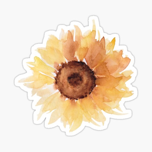 Watercolor sunfllowers Sticker