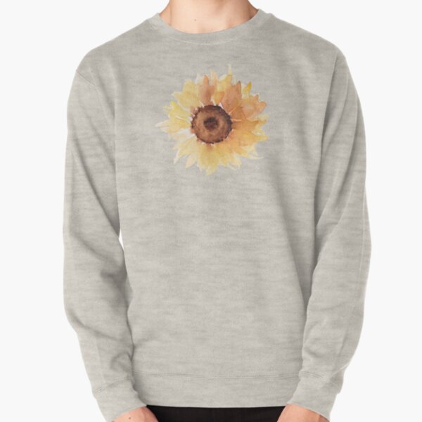 Watercolor sunfllowers Pullover Sweatshirt