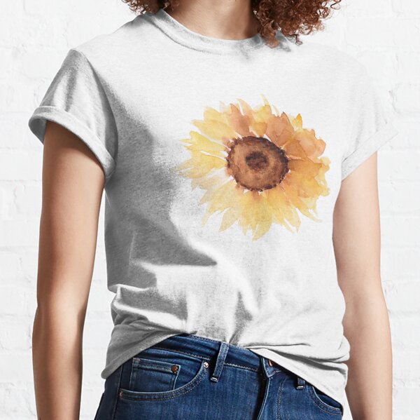 Watercolor sunfllowers Classic T-Shirt