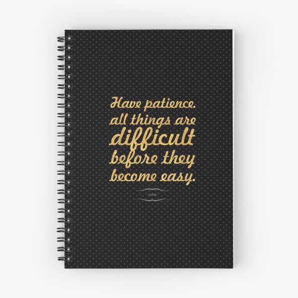 Item preview, Have patience... “Saadi” Inspirational Quote designed and sold by Powerofwordss.