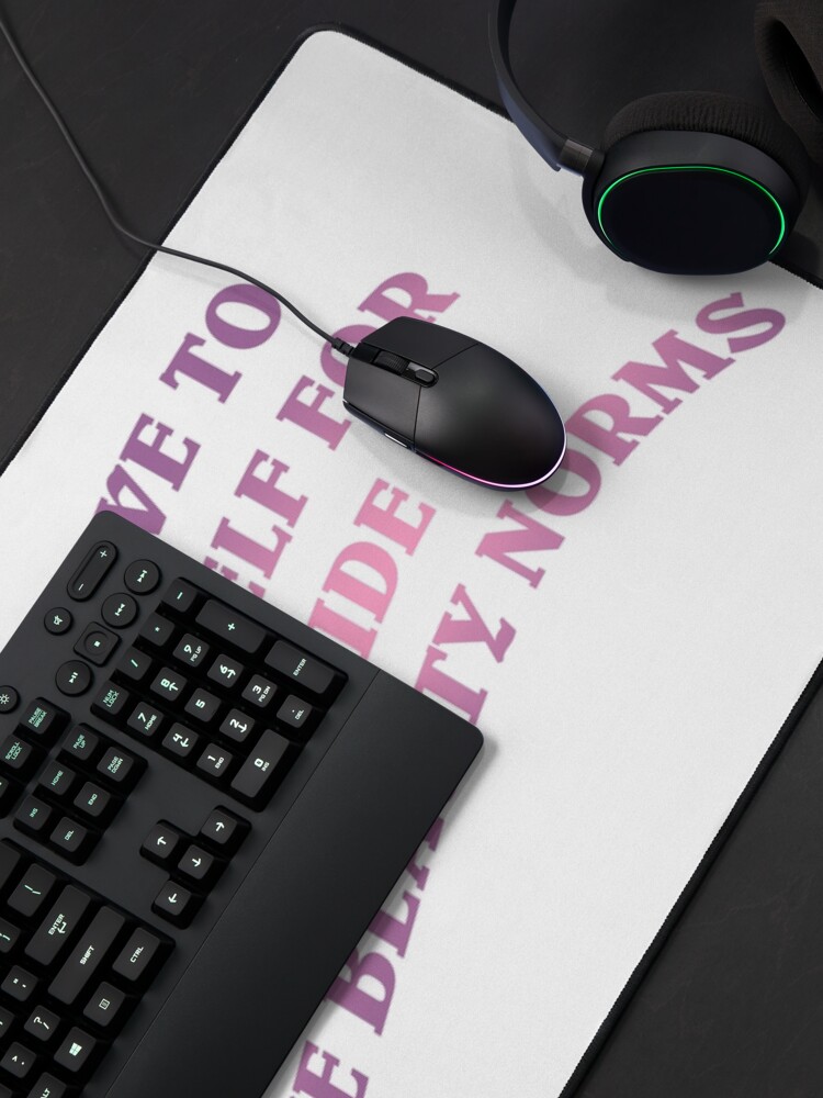 Alternate view of no oppressive beauty norms Mouse Pad