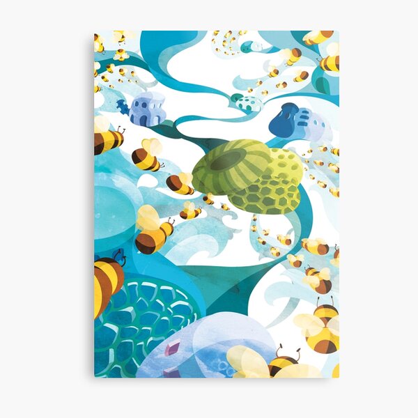 Bees Metal Print
