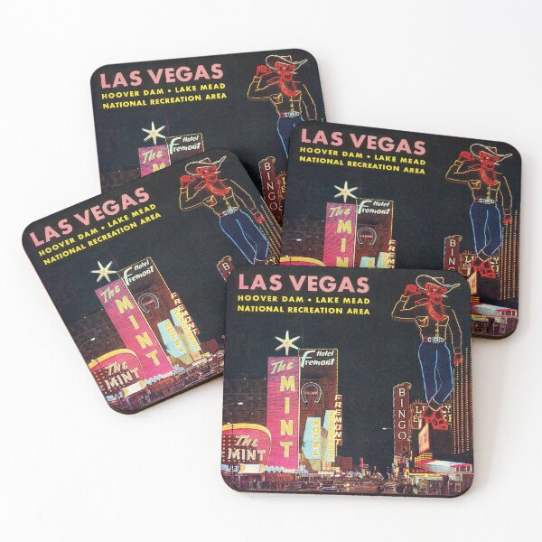 Item preview, 1960s Vintage Downtown Las Vegas Travel Poster designed and sold by Gin  Neko.