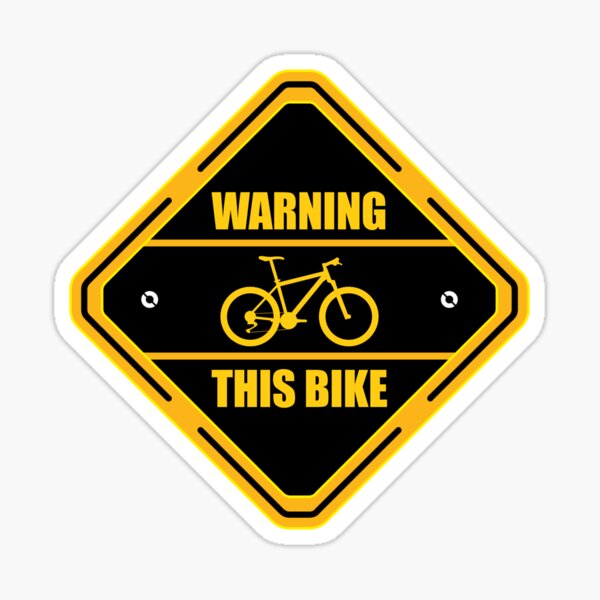 bike warning stickers