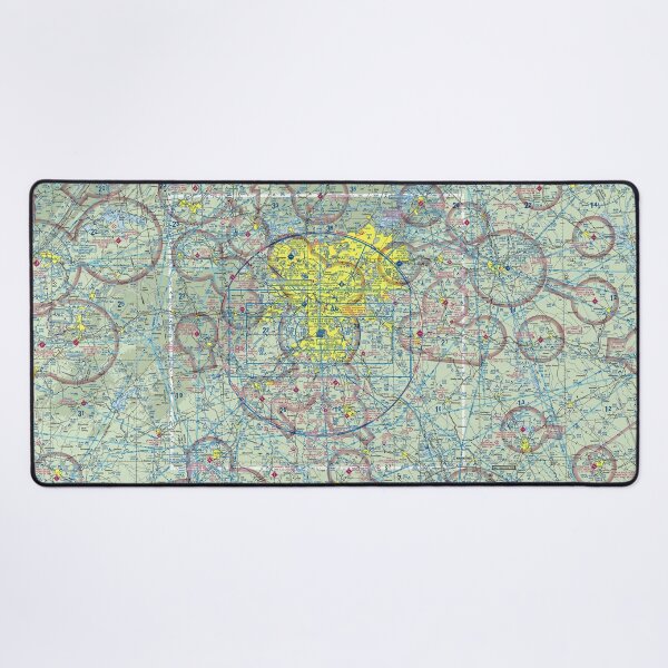 "Atlanta ATL Sectional Aeronautical Chart Pilot Design" Mouse Pad for