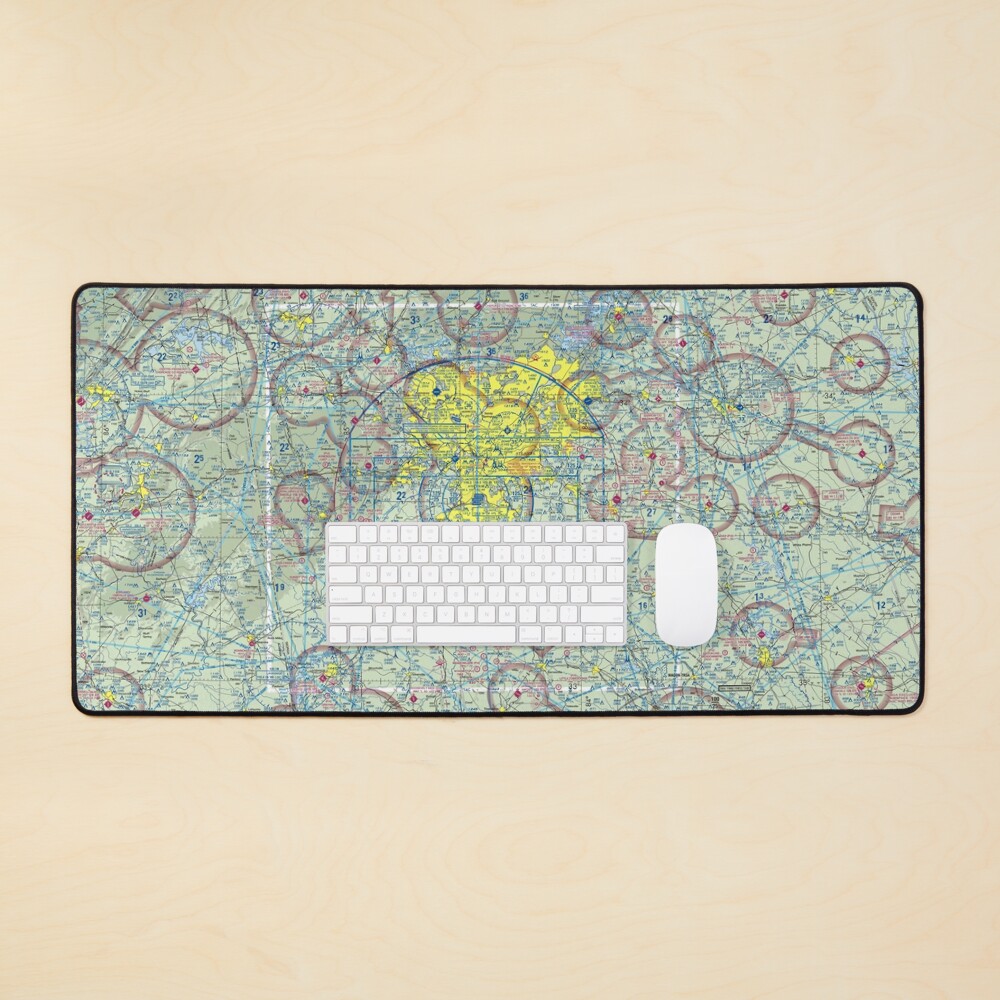 "Atlanta ATL Sectional Aeronautical Chart Pilot Design" Mouse Pad for
