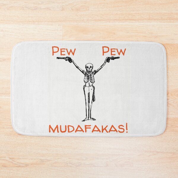 Item preview, Pew Pew Mudafukas! Skeleton with Duelling Pistols designed and sold by CoffeewithAnh.