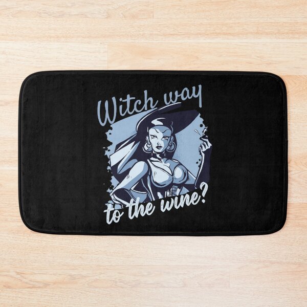 Item preview, Witch way to the wine? Funny Halloween wine drinking witch design. designed and sold by HROC.