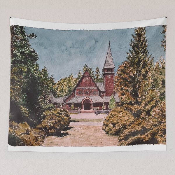 Item preview, Sic Mundus Creatus Est Watercolor Artwork - Dark designed and sold by arientss.