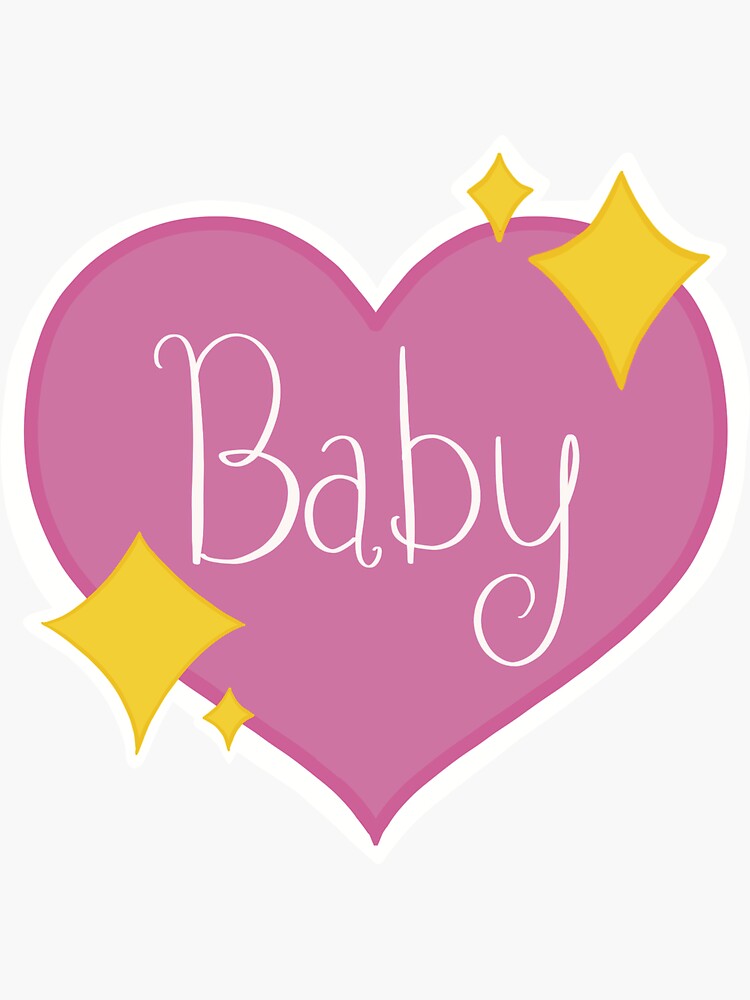 "Sparkle Heart Emoji, Baby" Sticker for Sale by ToddneyArt Redbubble