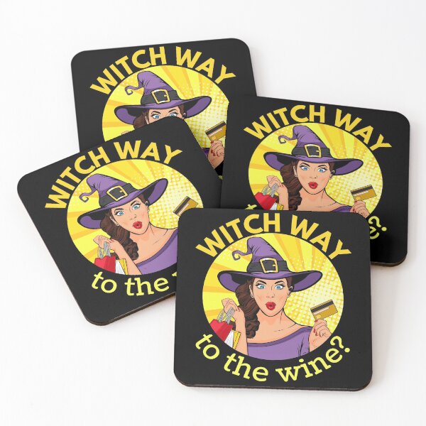 Item preview, Witch way to the wine? Funny Halloween wine drinking witch design. designed and sold by HROC.