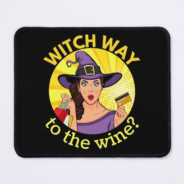 Item preview, Witch way to the wine? Funny Halloween wine drinking witch design. designed and sold by HROC.