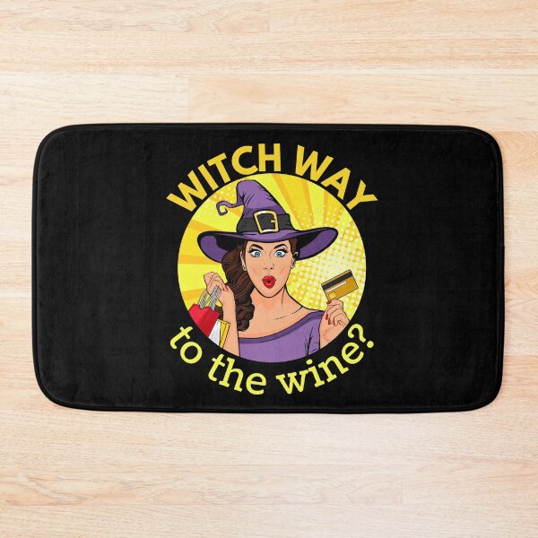 Item preview, Witch way to the wine? Funny Halloween wine drinking witch design. designed and sold by HROC.
