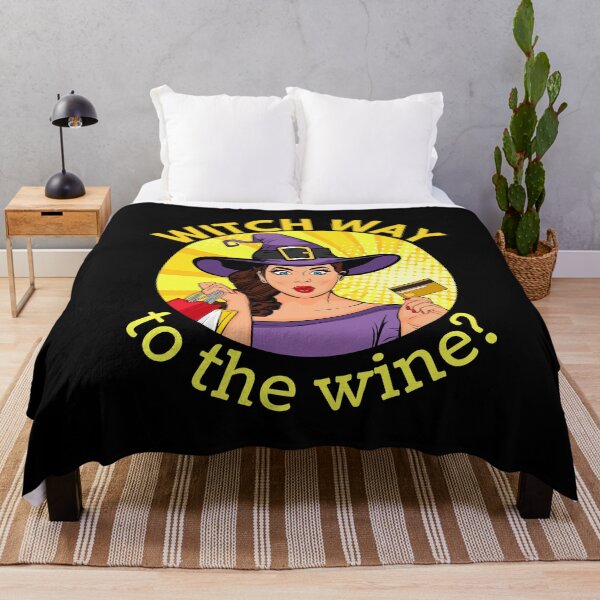 Item preview, Witch way to the wine? Funny Halloween wine drinking witch design. designed and sold by HROC.